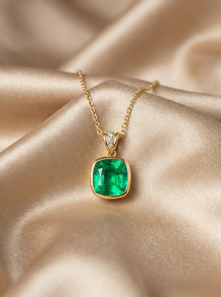18K Yellow Gold & Emerald