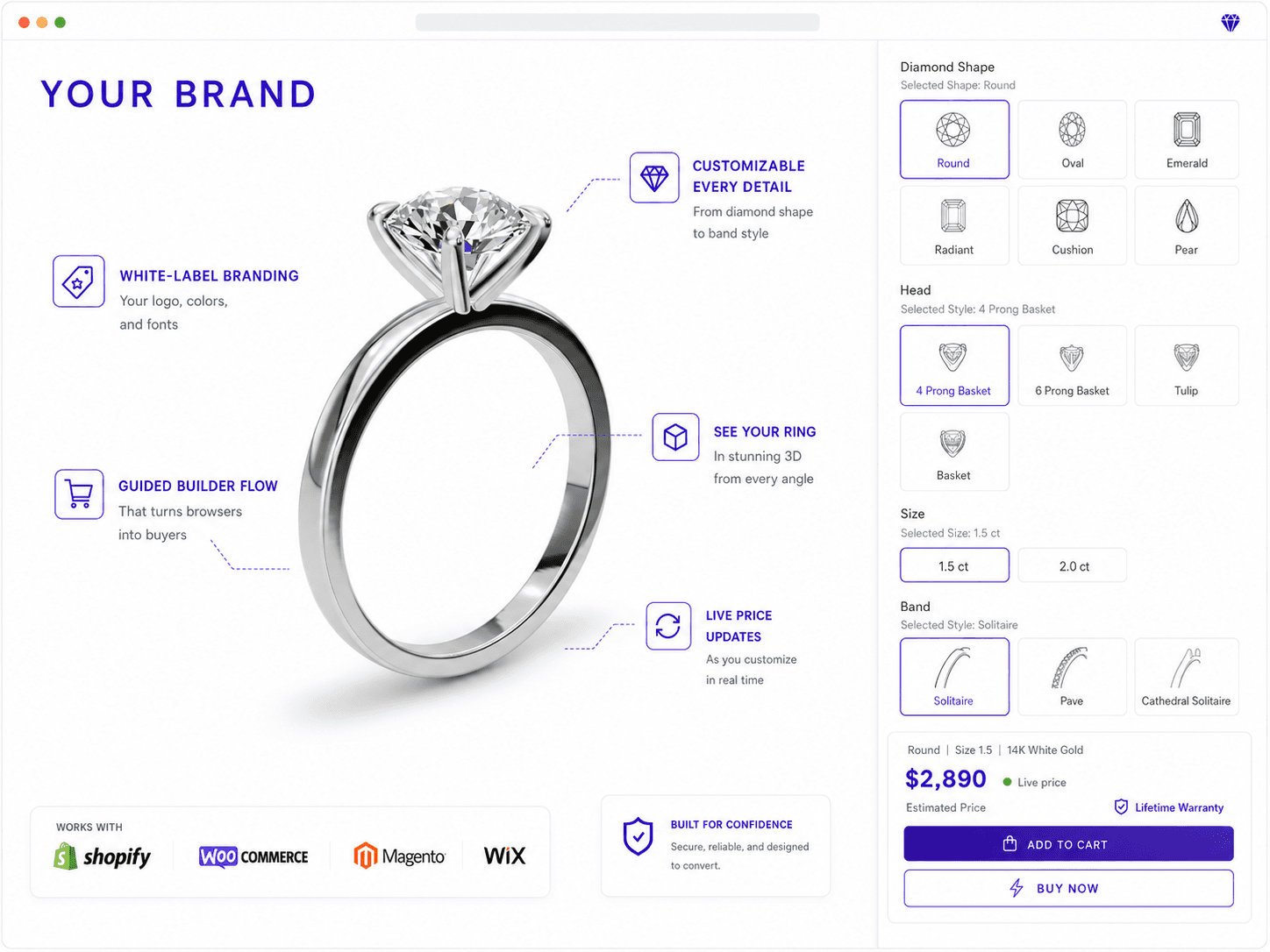 Interactive Gemtheon ring builder preview